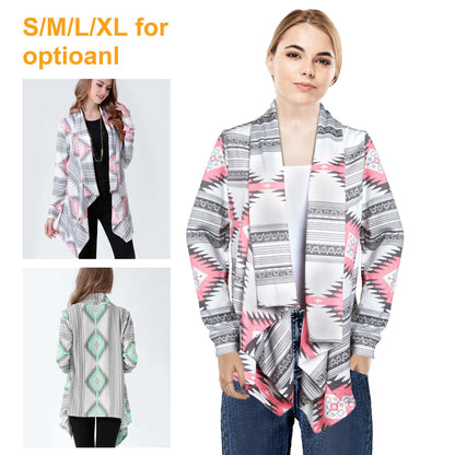 Women Open Front Cardigan Long Sleeve Shawl Neck Breathable Cardigan Well Collection w/ T-Shirt Tank Jeans Leggings