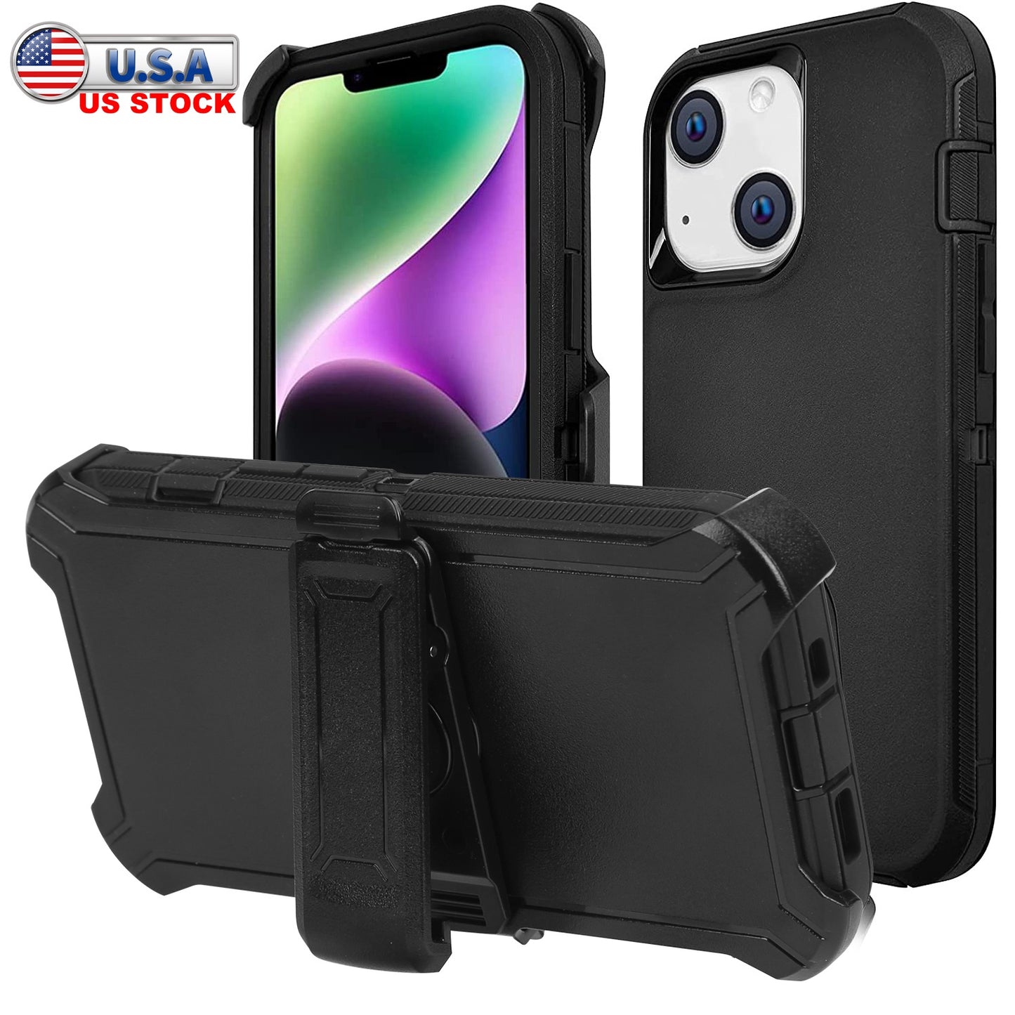 Heavy Duty Phone Case with Belt Clip for iPhone 12-14 Series