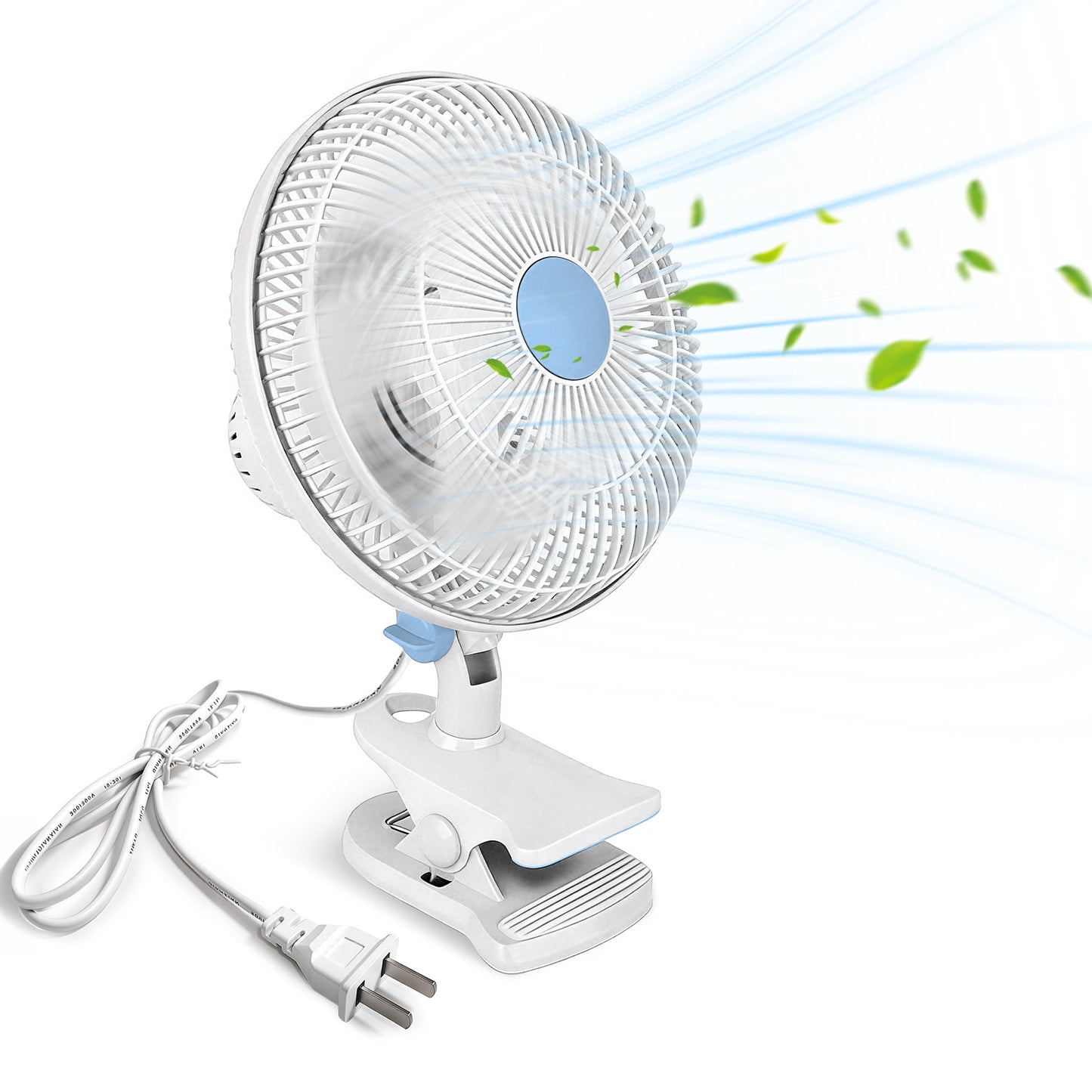 8.66" Clip-On Fan with 90° Oscillation & 2 Speed Settings