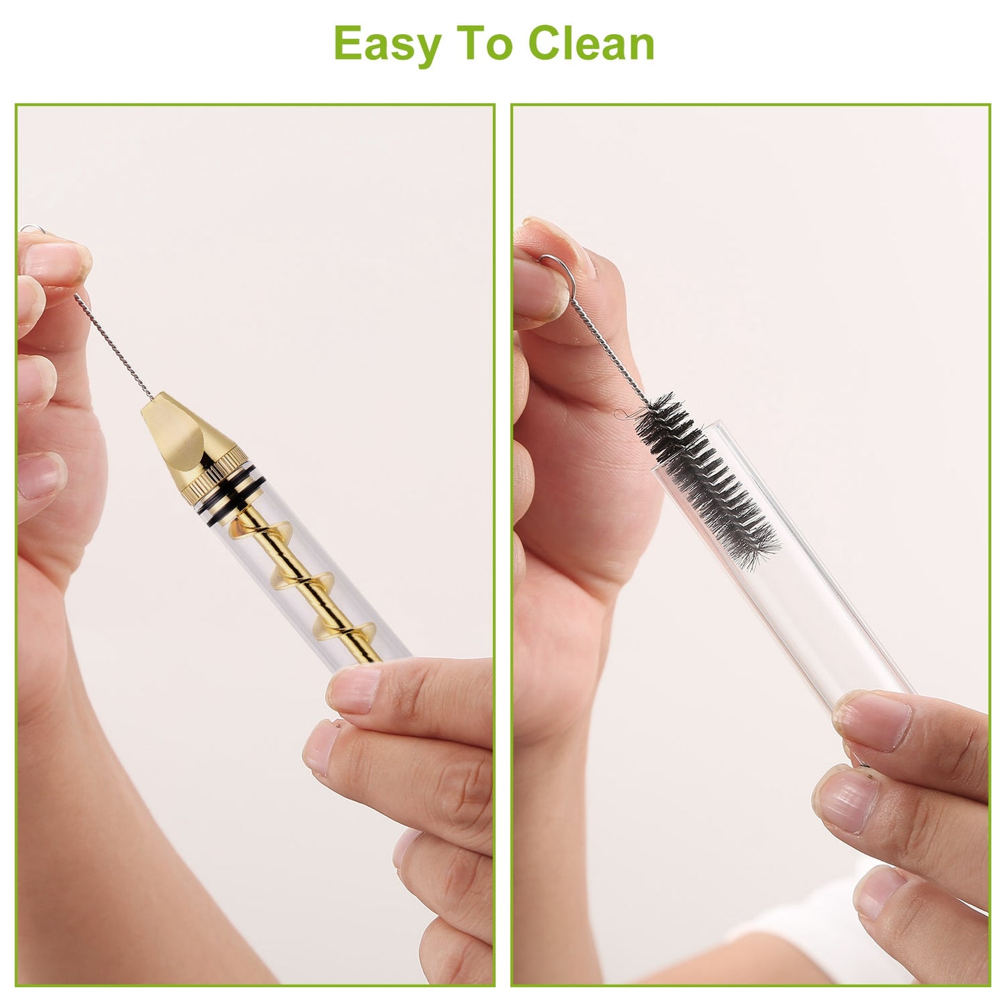 Twisty Glass Blunt Pipe with Grinder and Cleaning Kit