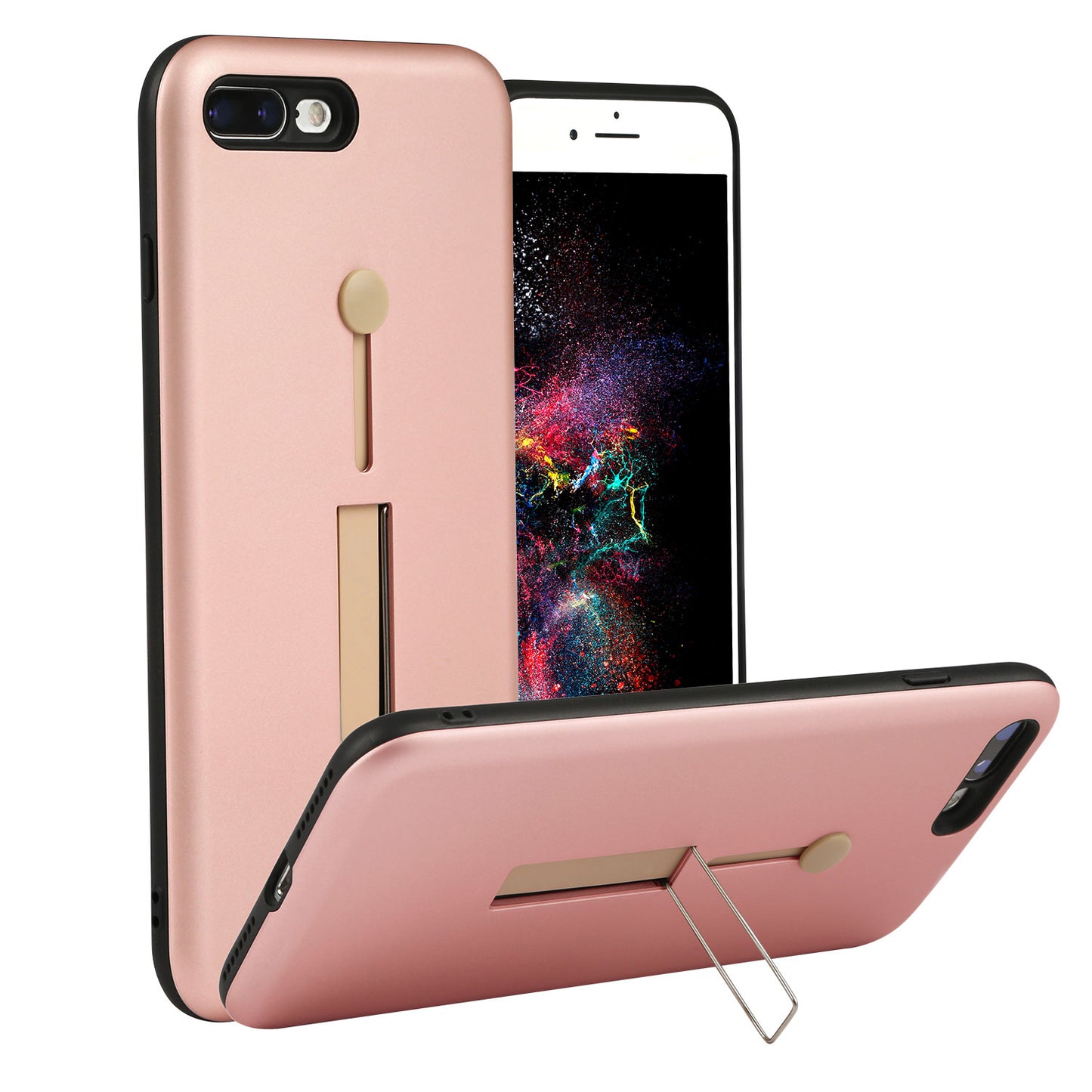 iPhone 8 Plus Case with Kickstand - Rugged Slim Snap-On