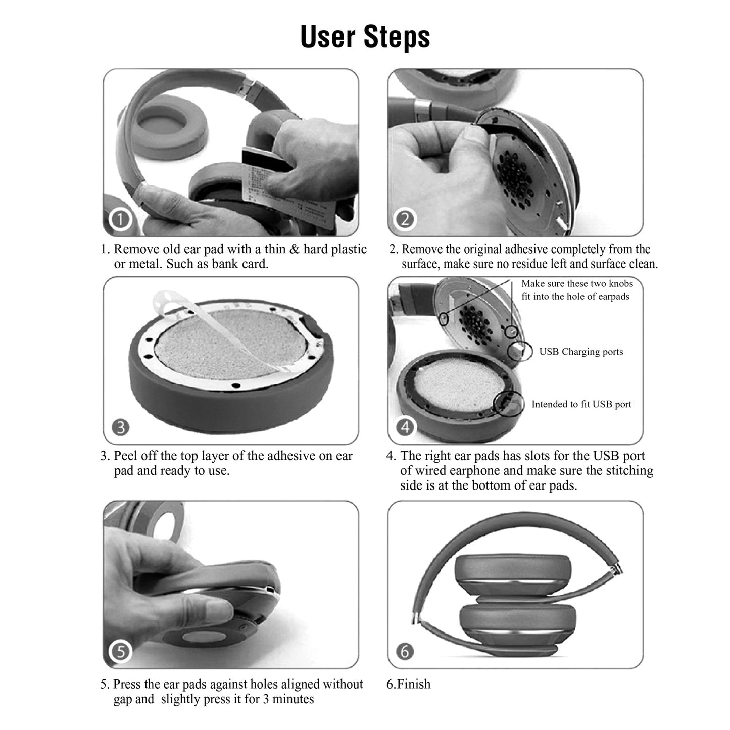 Replacement Ear Pads for Beats Studio 2.0/3.0 Headphones
