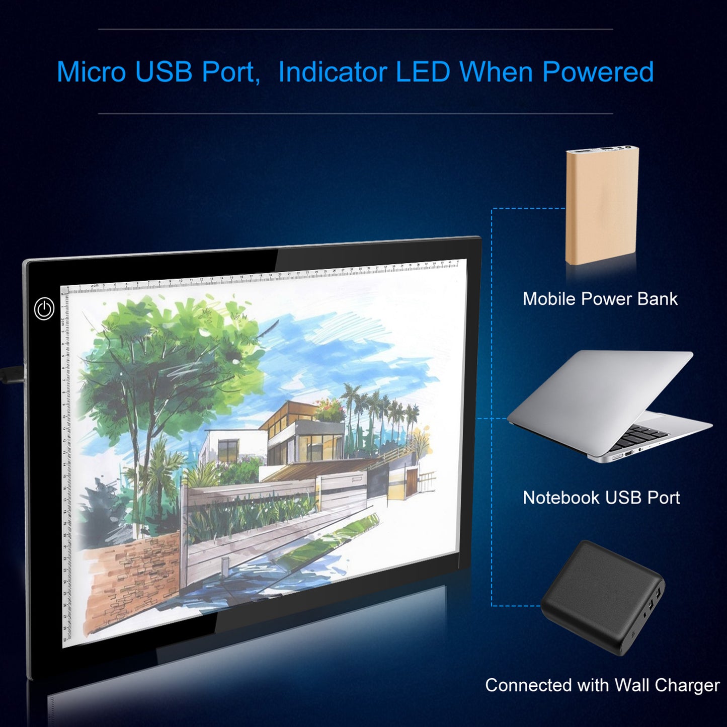 A3 LED Light Box Tracing Pad - Dimmable Ultra-Thin Copy Board