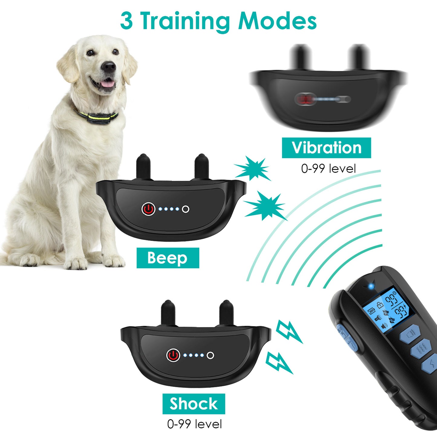Dog Training Collar with Remote – 820ft Range, 3 Modes