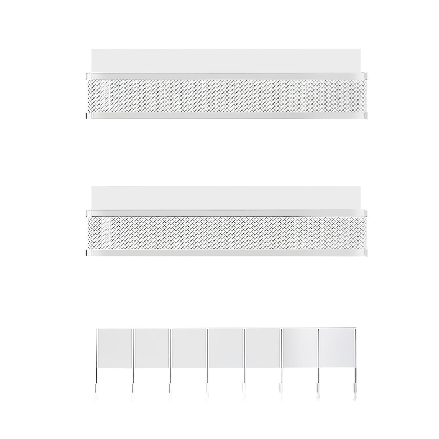 Magnetic Spice Rack 3-Pack with Hooks for Fridge Storage