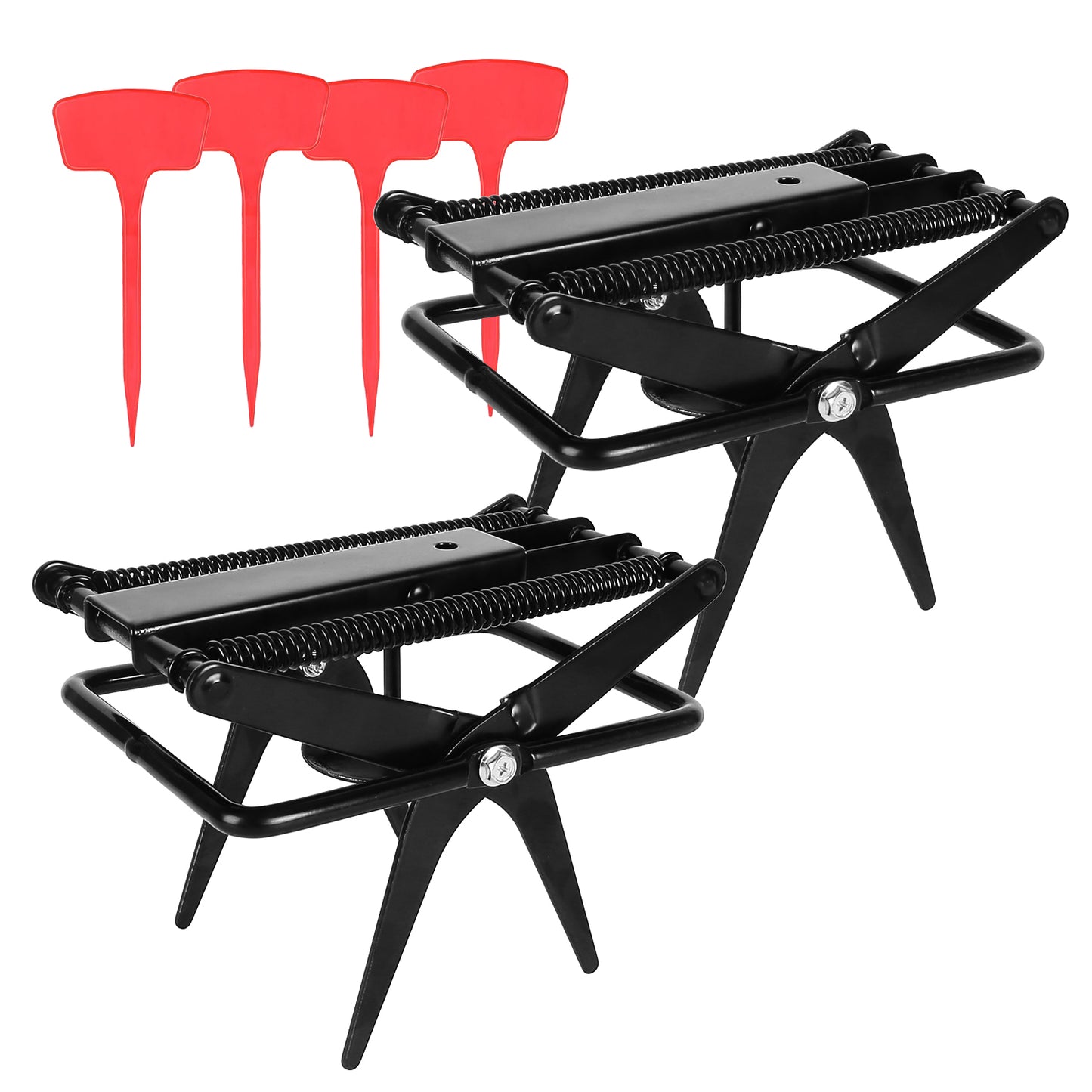 Mole Scissor Trap Set - 2 Pack Reusable Metal Outdoor Traps