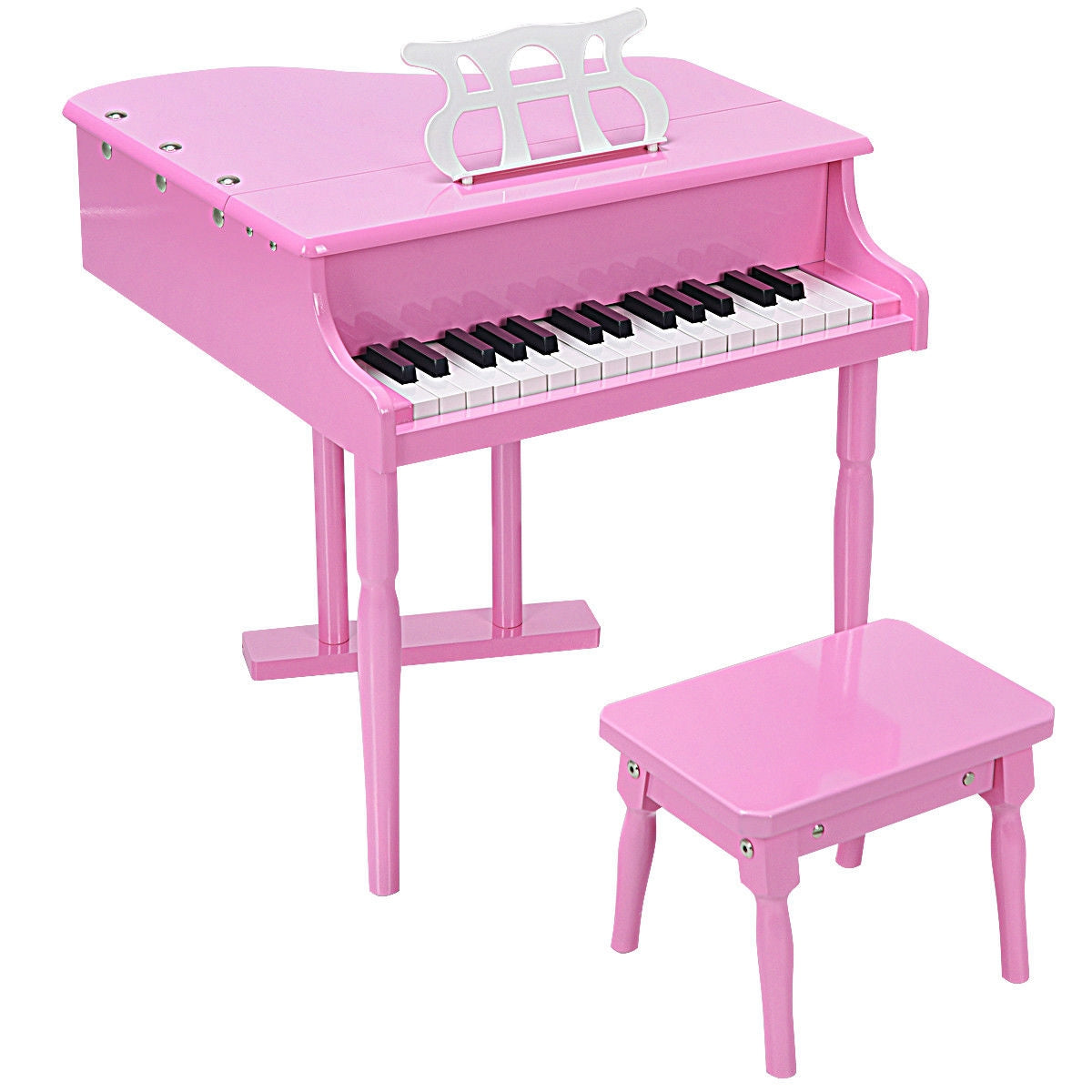 30-Key Kids Piano Keyboard Toy with Bench Piano Lid and Music Rack