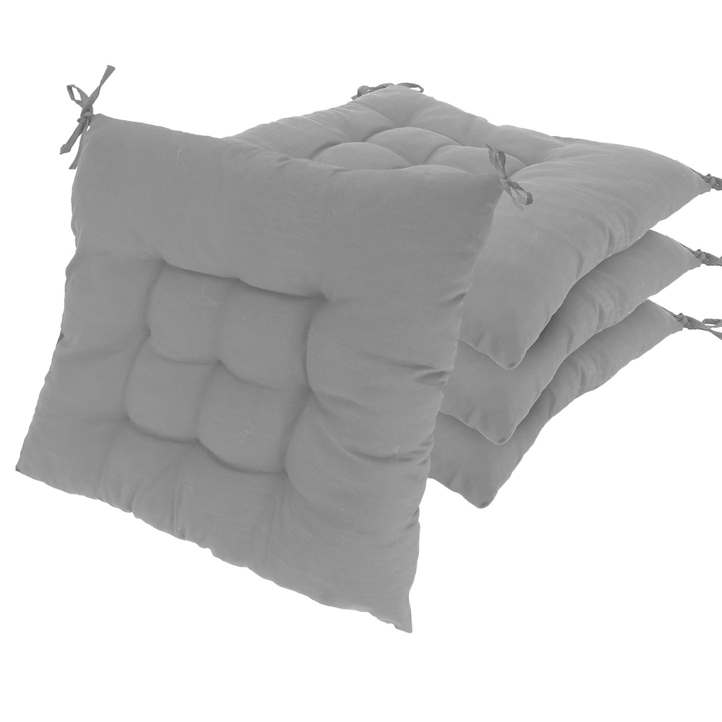 Square Chair Cushion Pads with Ties - 17.72" (Set of 4)