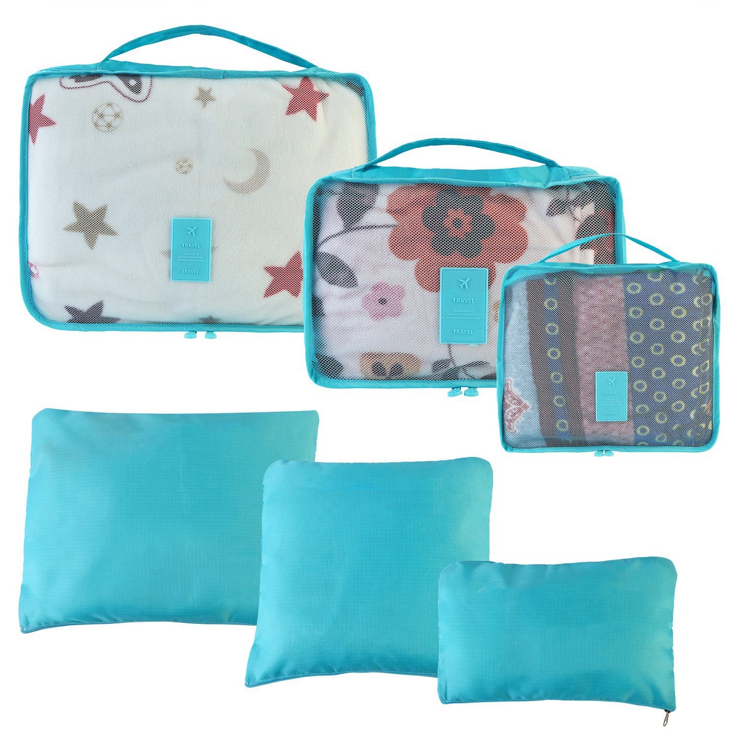 Travel Packing Cubes Set - 9 Piece Water-Resistant Organizer
