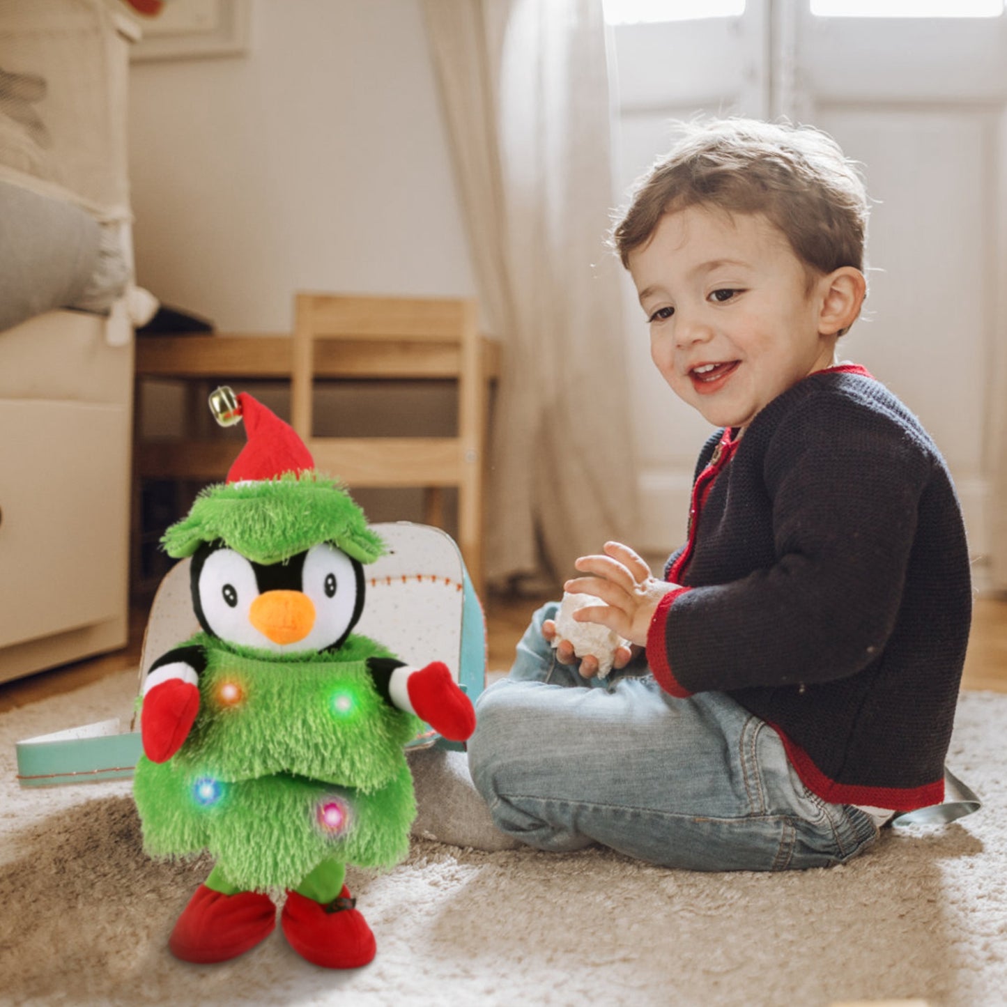 Dancing Singing Plush Toy with Mimicking & Light-Up Features