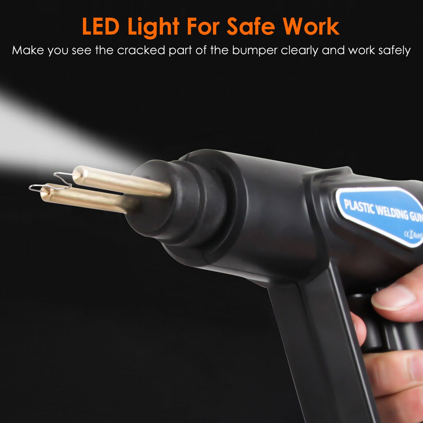 70W Plastic Welder Kit for Bumper Repair with 200 Staples
