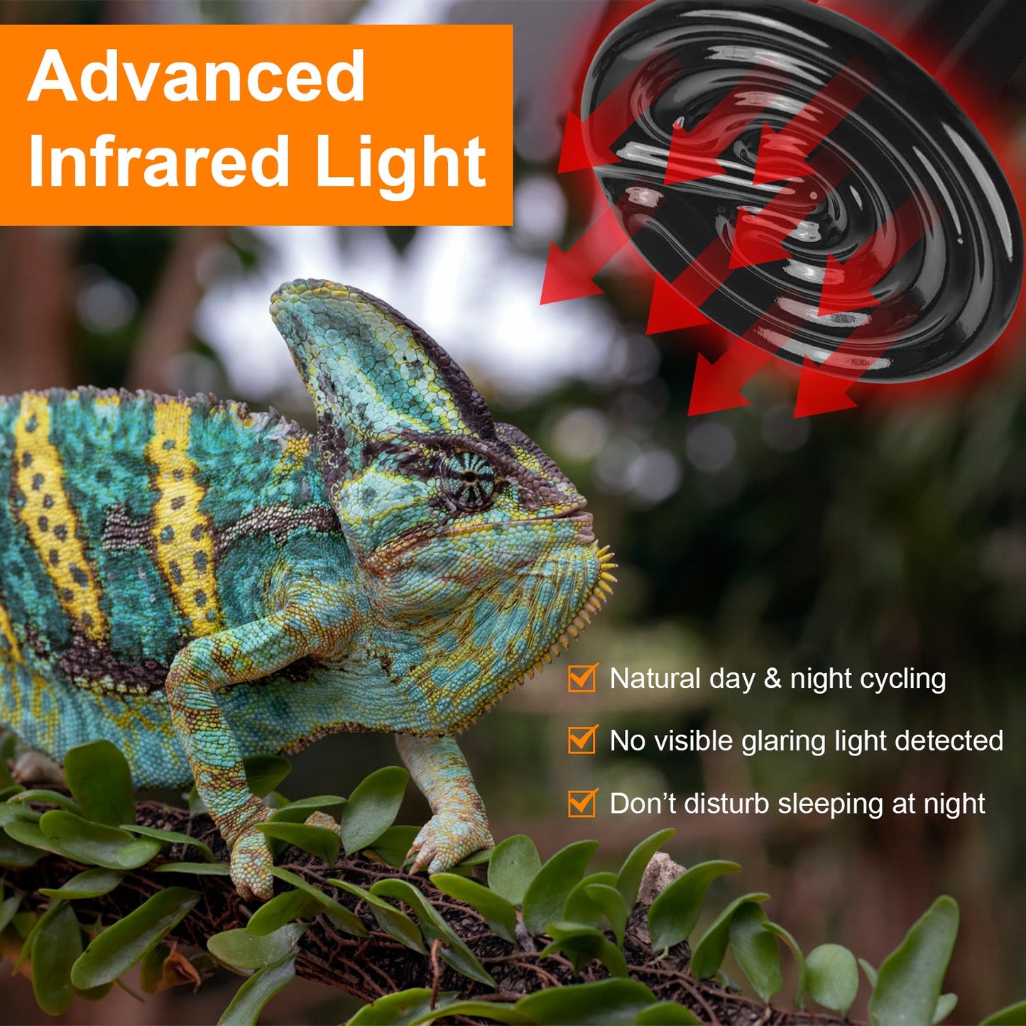 Ceramic Heat Lamp 150W Infrared Reptile Heater - 2 Pack