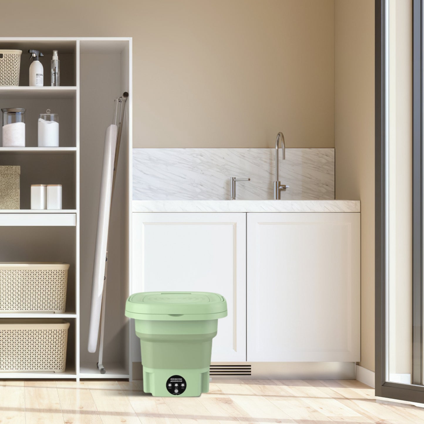 Portable Foldable Washing Machine 8L with 3 Wash Modes