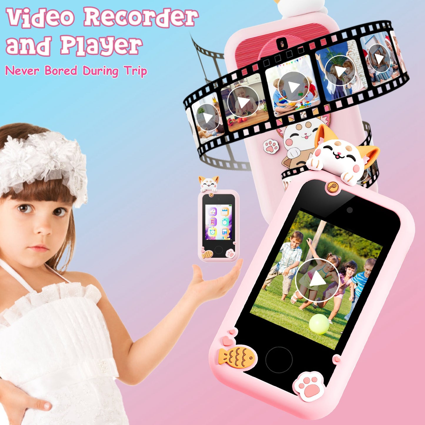 Kids Toy Smartphone with Dual Camera & 16 Educational Games