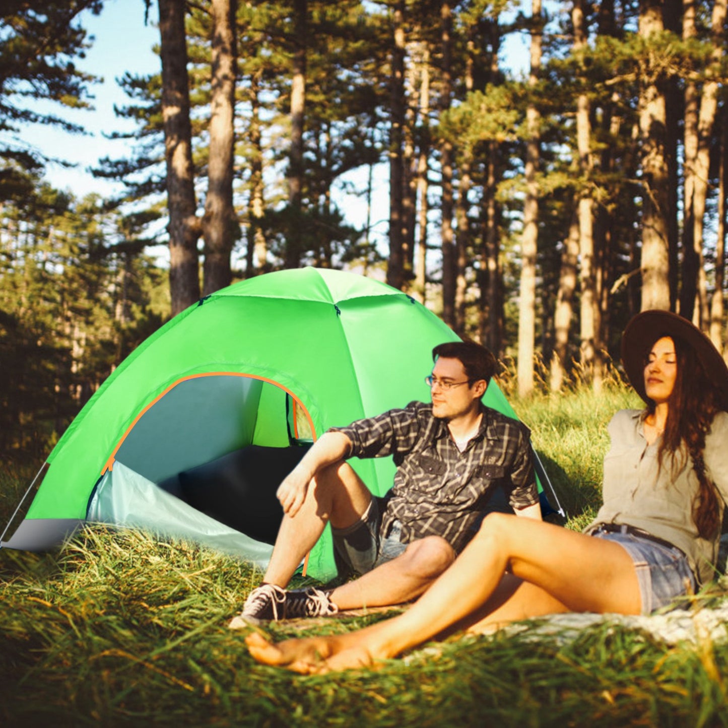 Pop Up Tent 4 Person Instant Setup Waterproof Camping Tent