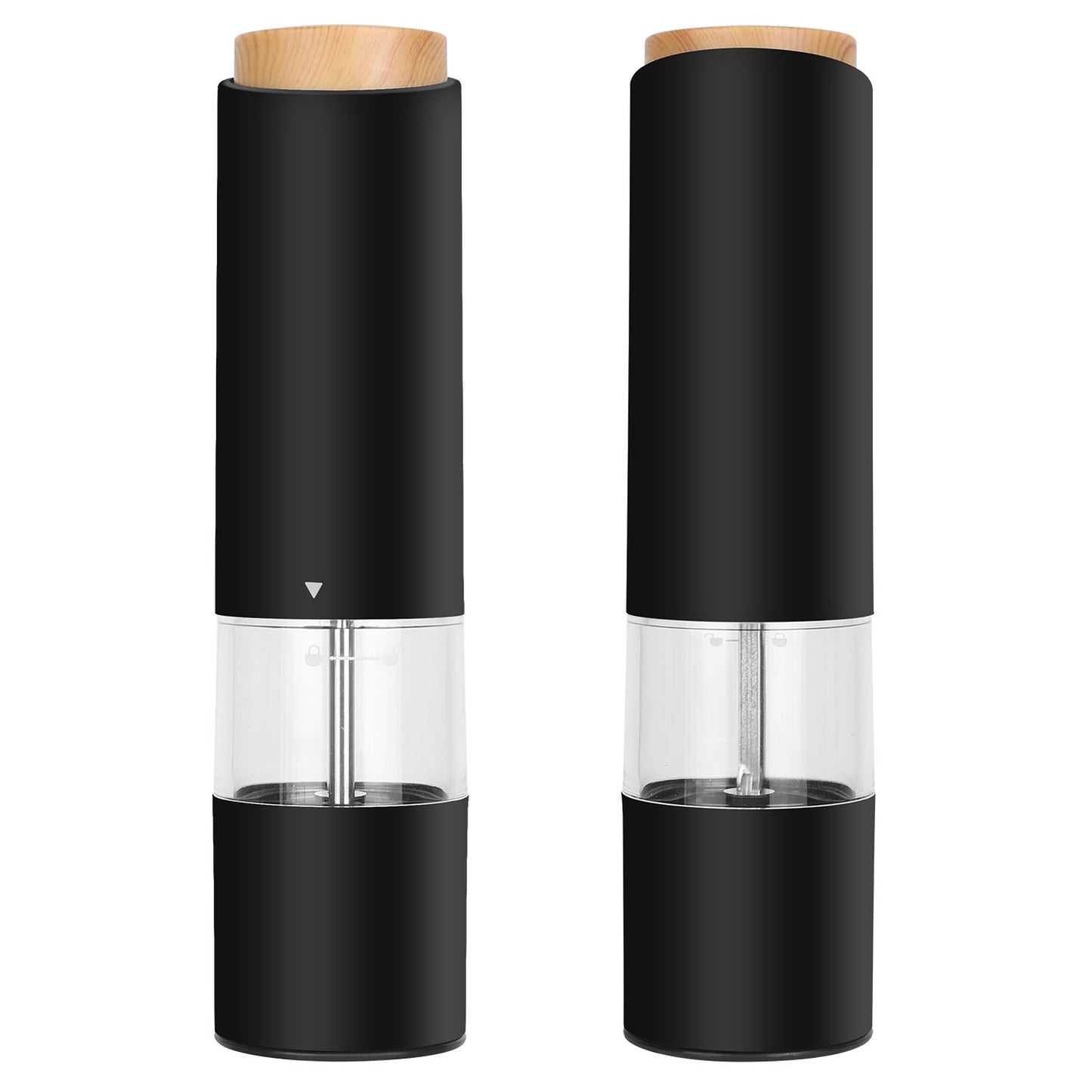 Electric Salt and Pepper Grinder Set - Battery Powered, 2 Pack