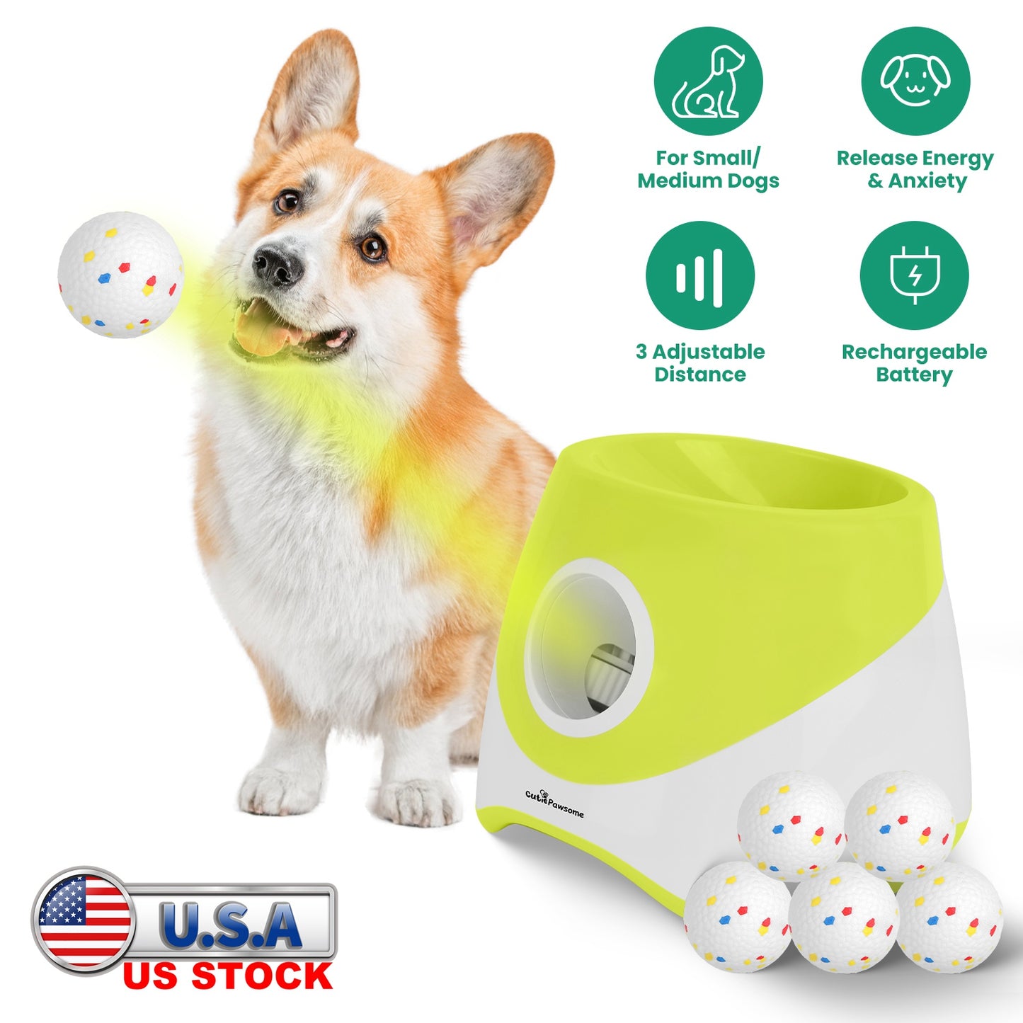 Automatic Dog Ball Launcher with 3 Distance Settings
