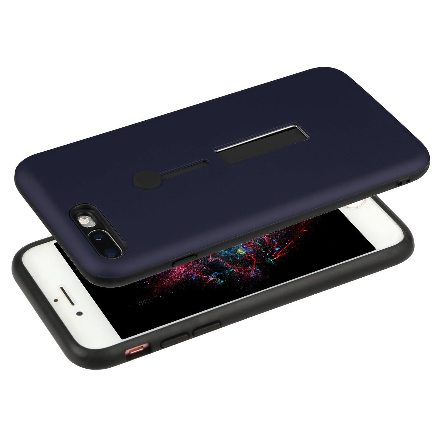 iPhone 8 Plus Case with Kickstand - Rugged Slim Snap-On
