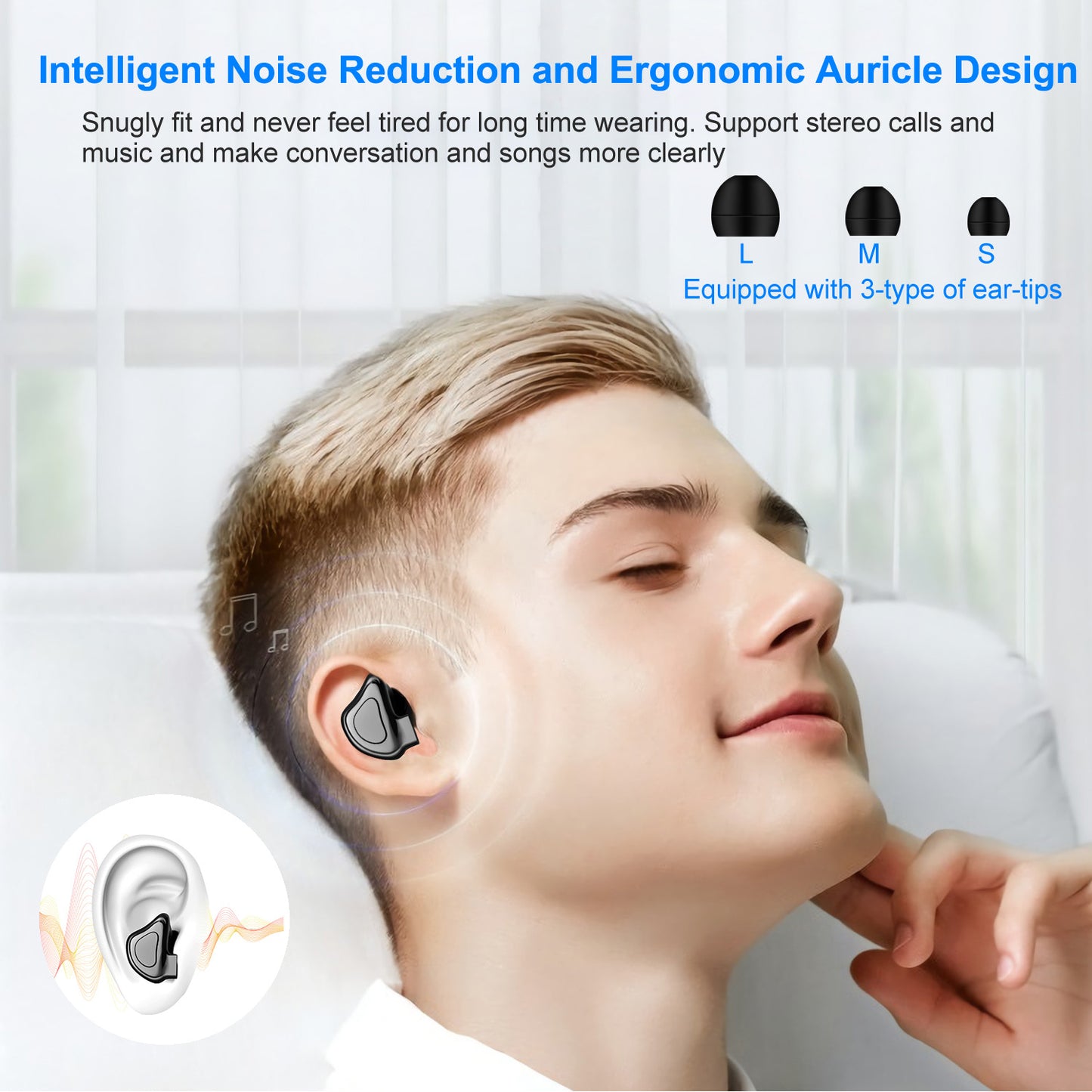 True Wireless Earbuds with Charging Dock and IPX4 Waterproof