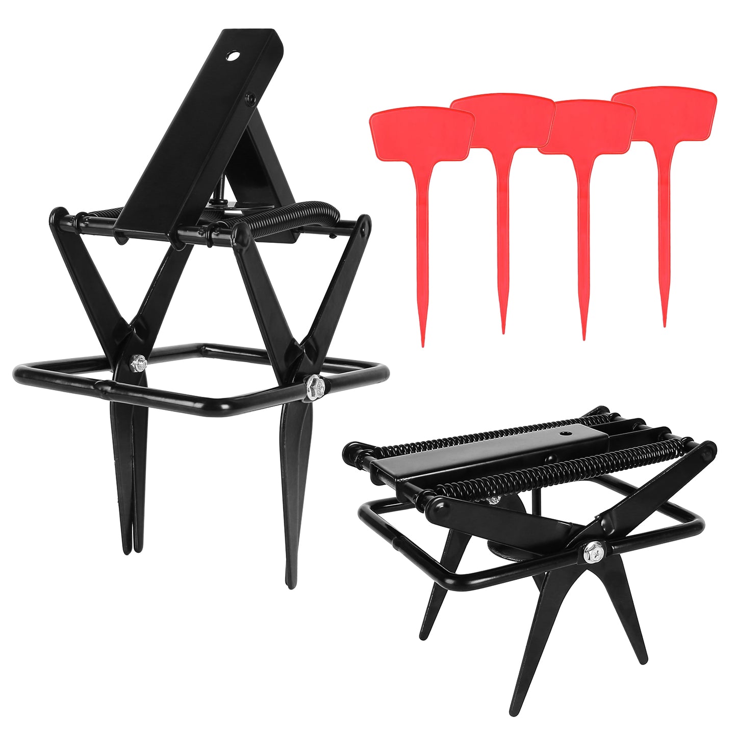 Mole Scissor Trap Set - 2 Pack Reusable Metal Outdoor Traps