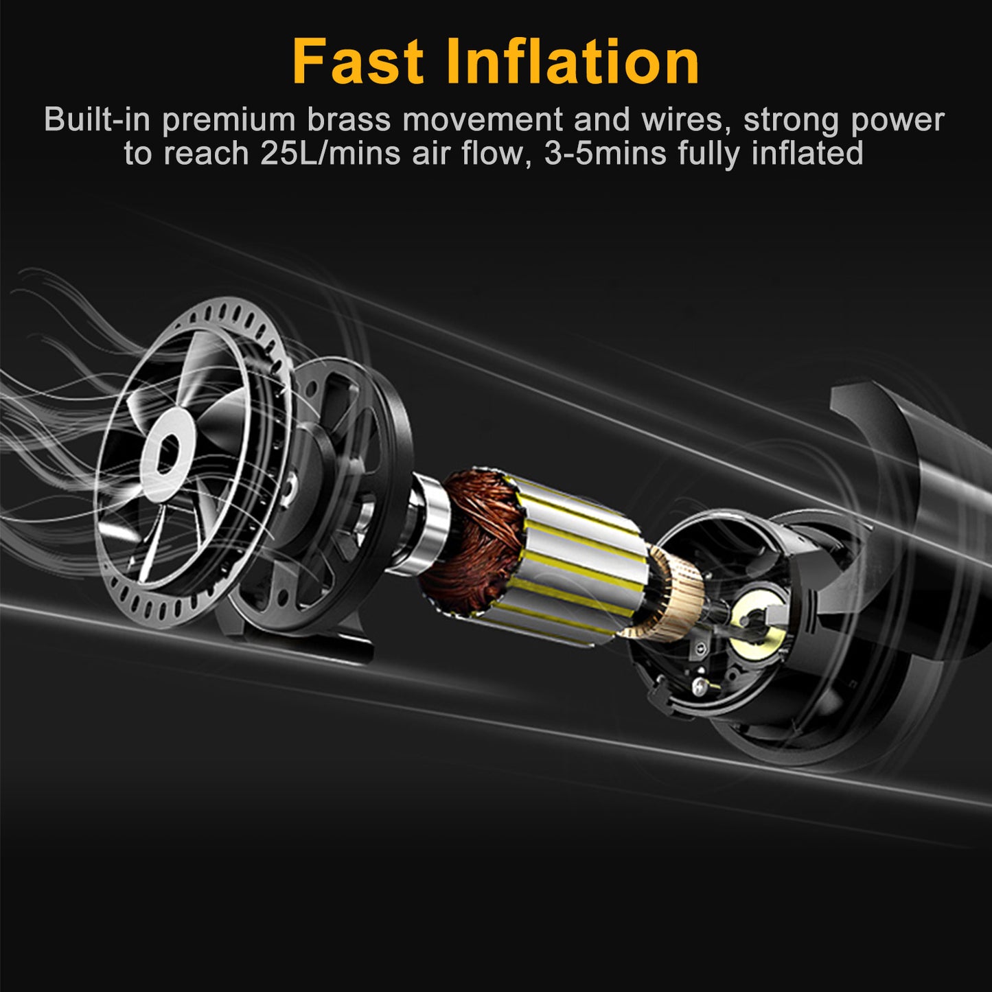 12V Tire Inflator with LCD Display & Auto Shut-Off 150 PSI