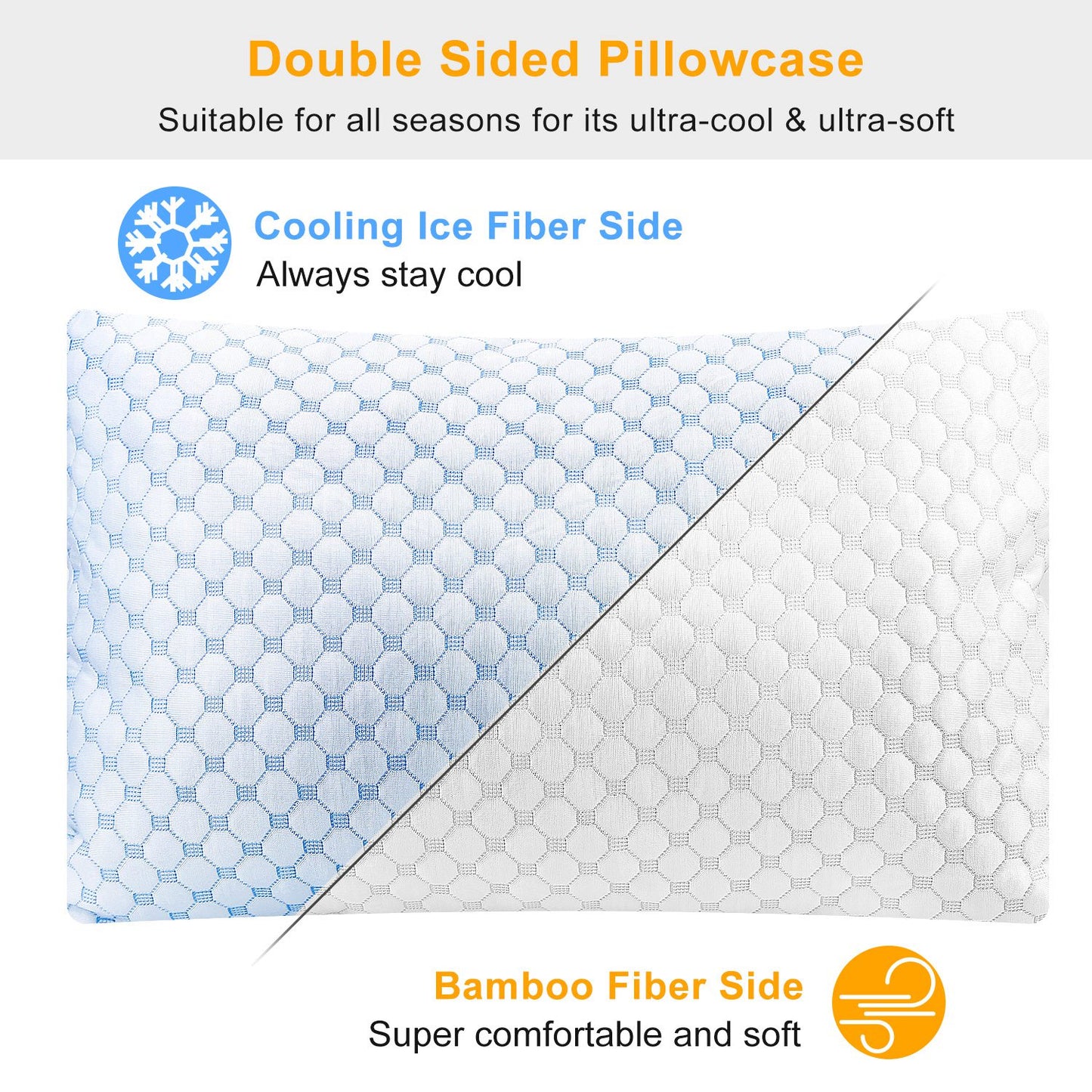 Cooling Memory Foam Pillow with Adjustable Fill