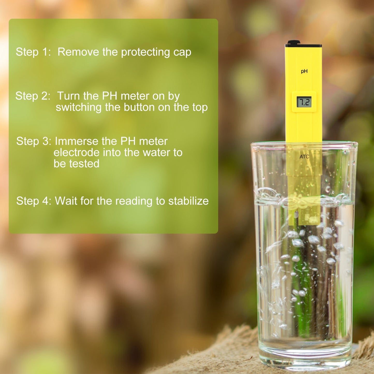 Digital pH Meter with ATC for Water Testing 0-14 Range