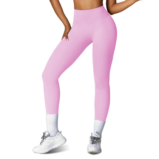 High Waist Workout Leggings with Tummy Control - 25" Inseam