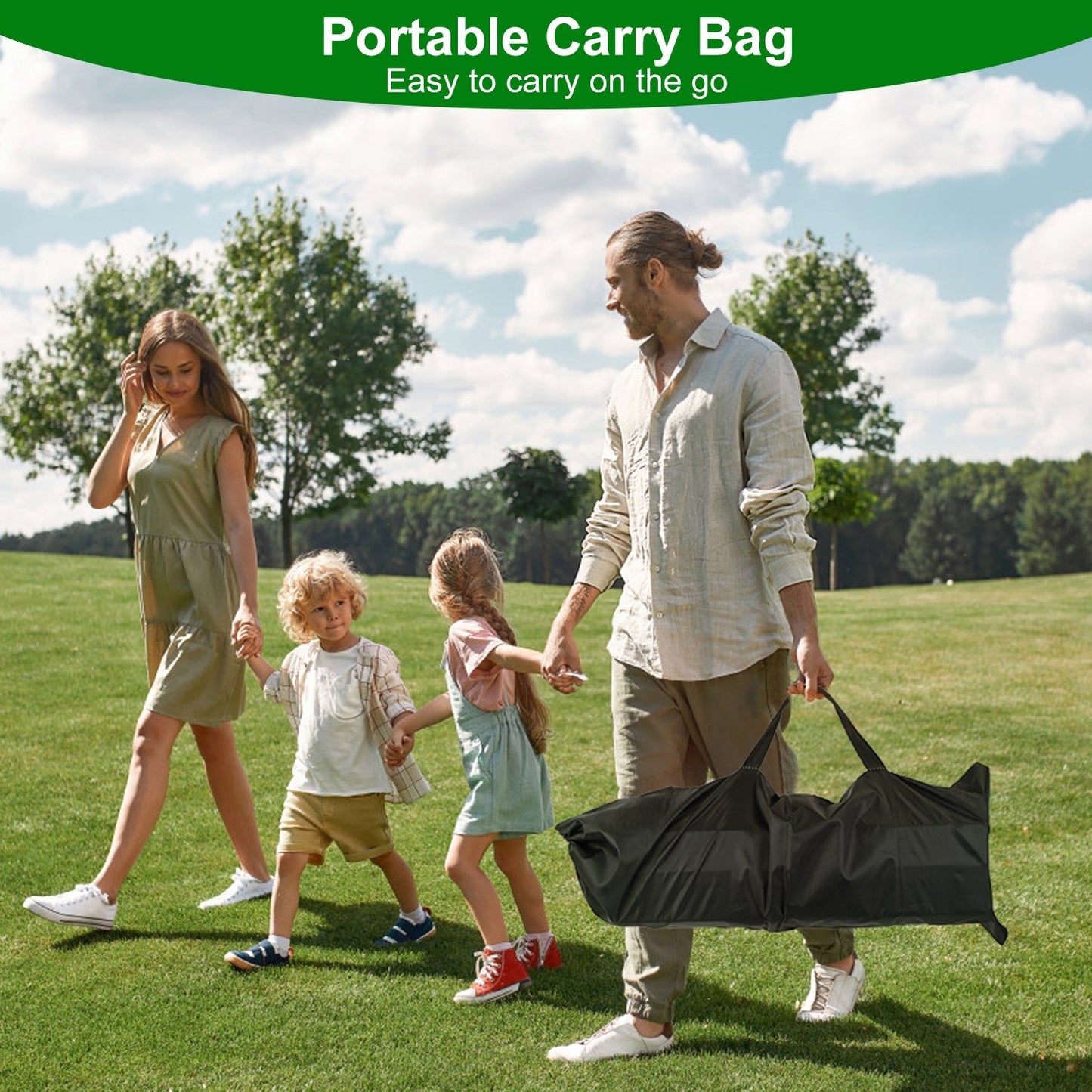 Folding Camping Table with Carry Bag - Lightweight Carbon Steel
