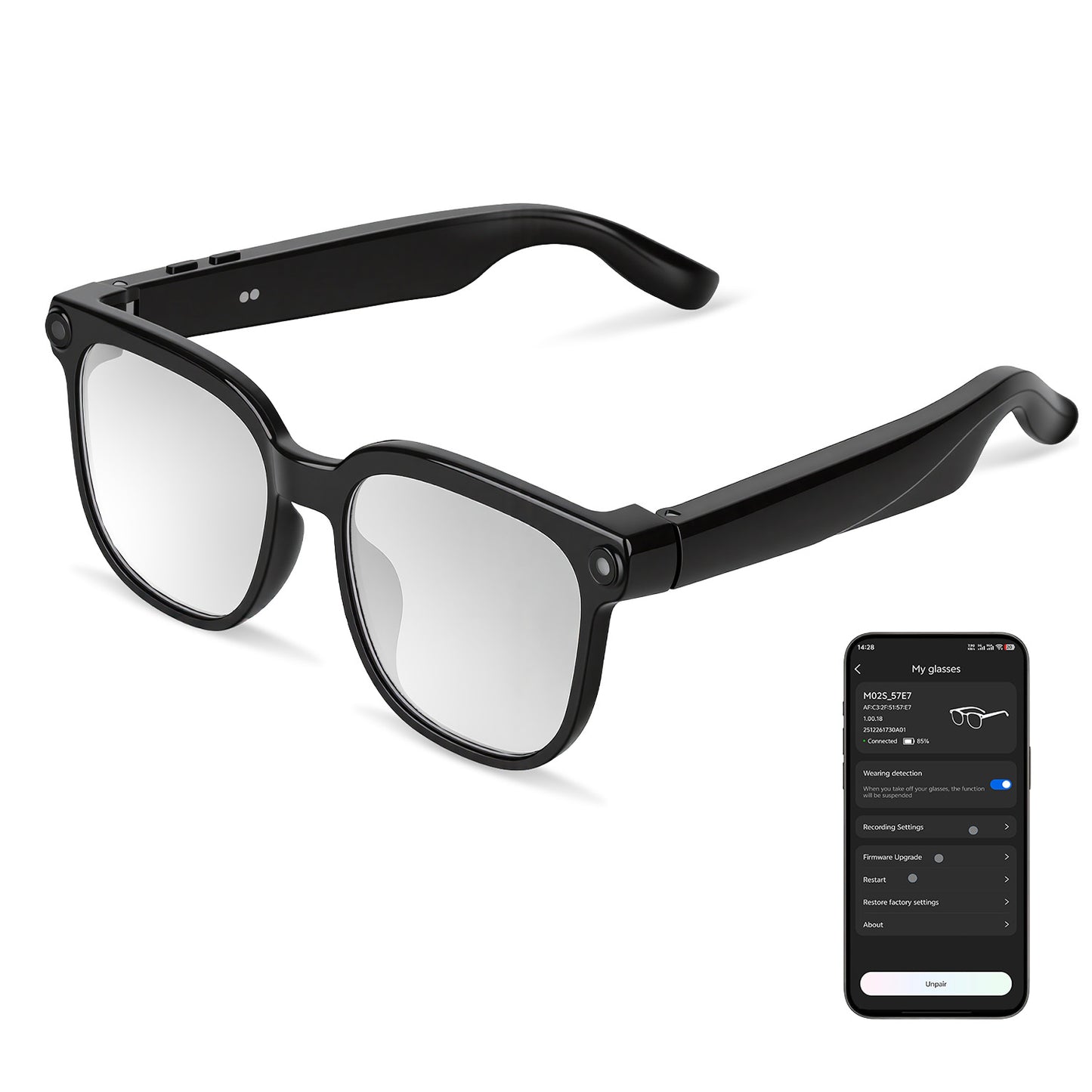 AI Smart Glasses with Camera, Translation & Voice Assistant