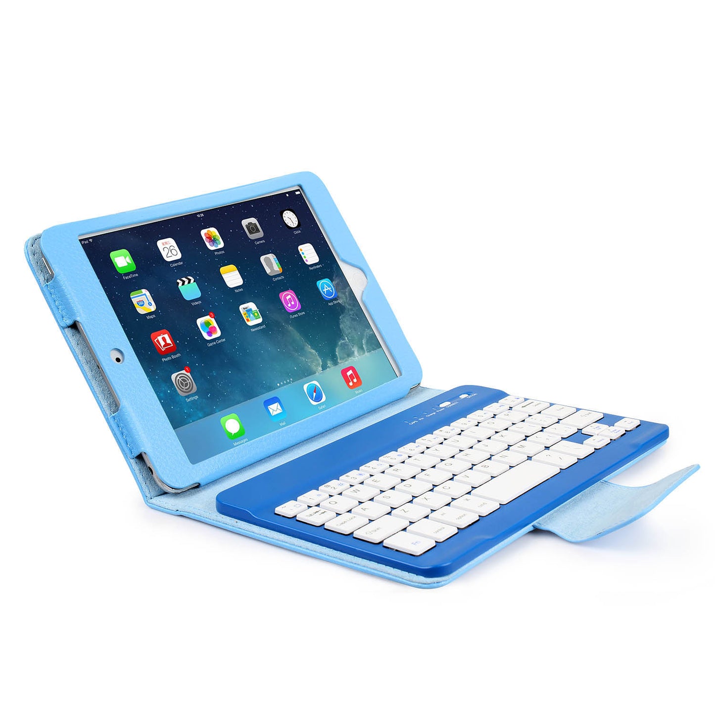 iPad Mini Keyboard Case with Wireless Bluetooth & Leather Cover