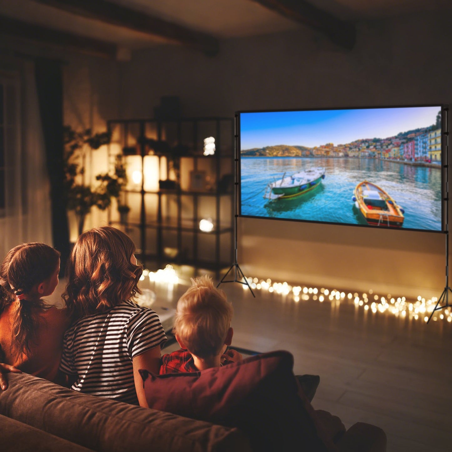 100" Projector Screen with Stand - 16:9 4K HD Portable