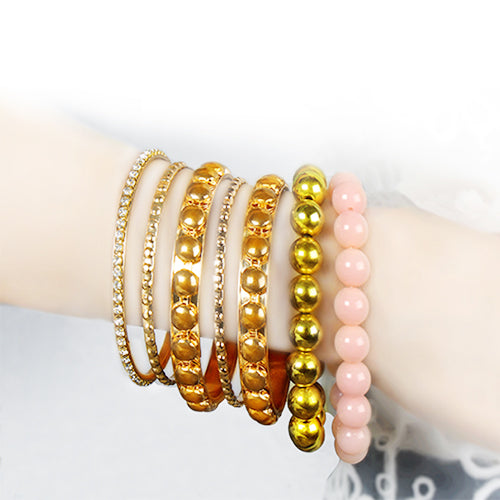 7-Piece Retro Gold Bracelet Set