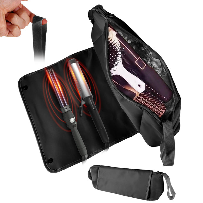 2 In 1 Hair Tools Travel Bag and Heat-resistant Mat