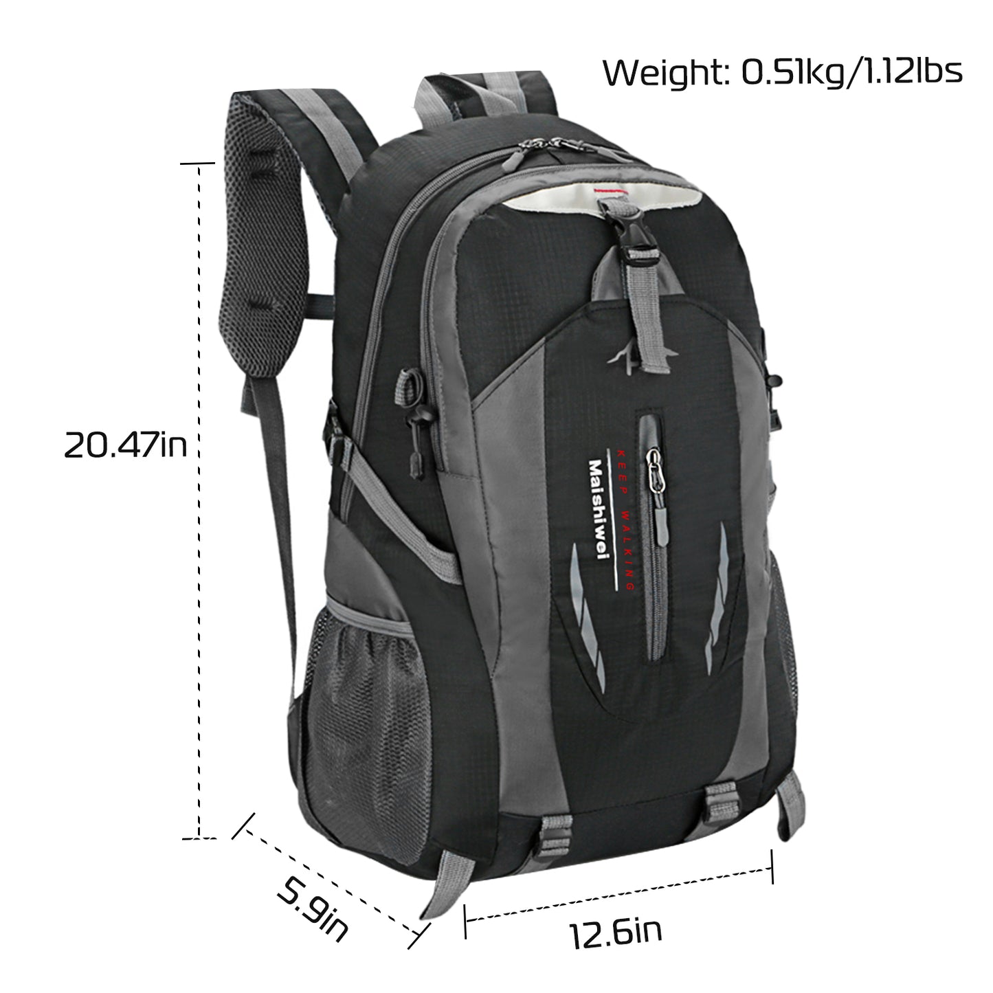 36L Waterproof Hiking Backpack with Ergonomic Design