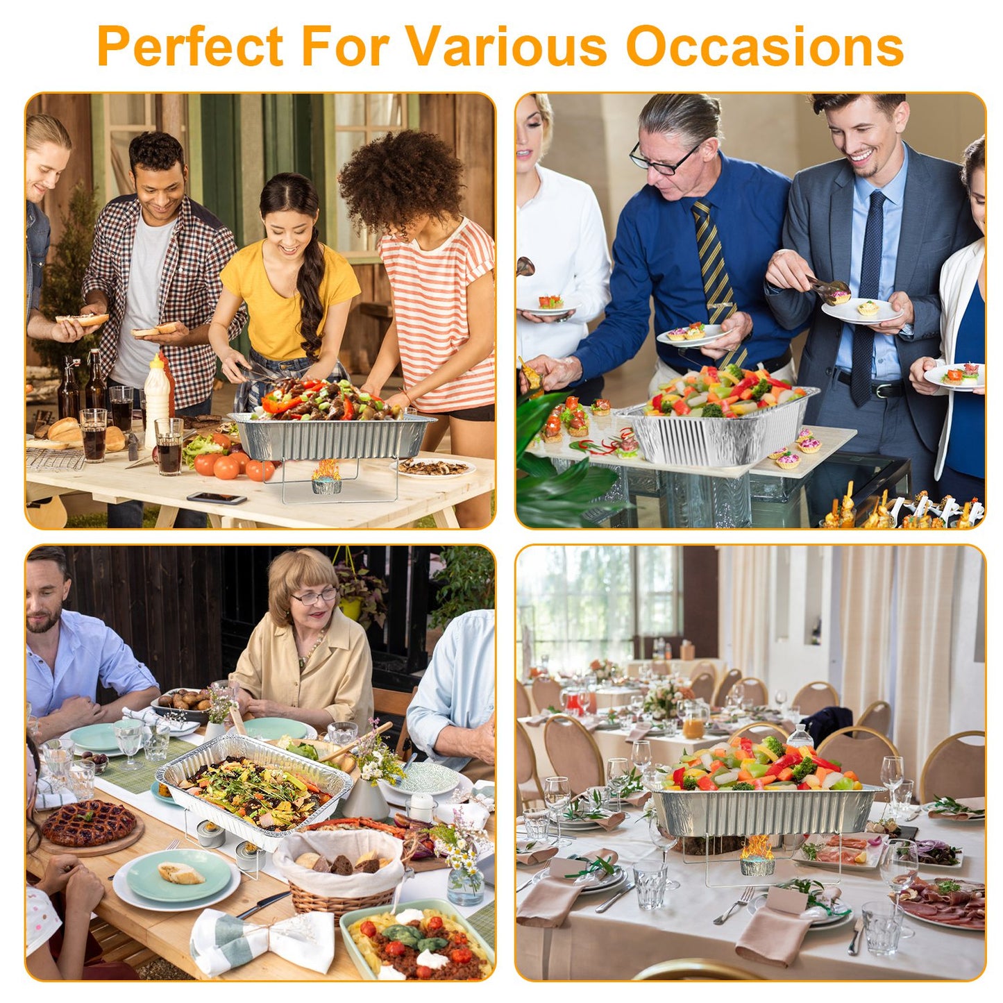 Disposable Chafing Dish Buffet Set - 36 Piece Party Server