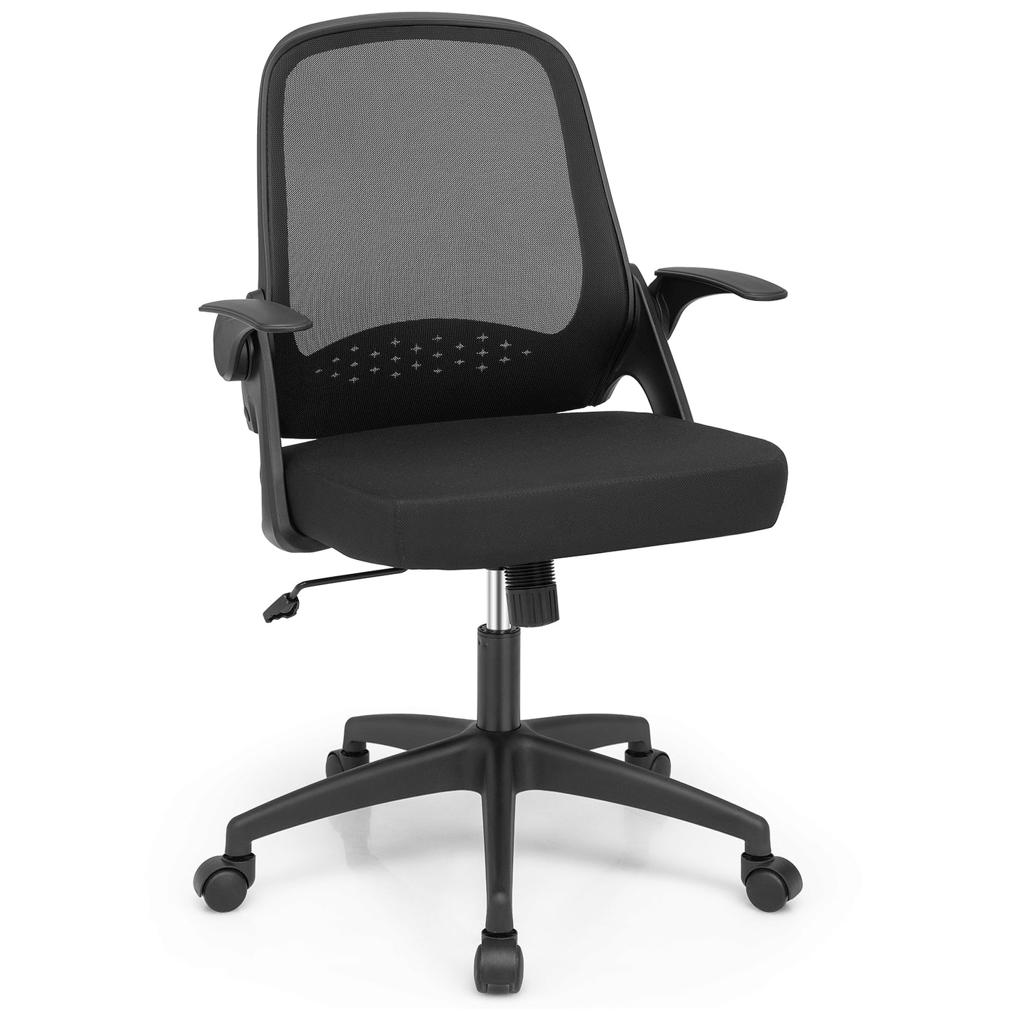 Mesh Office Chair with Flip-Up Armrests and Lumbar Support