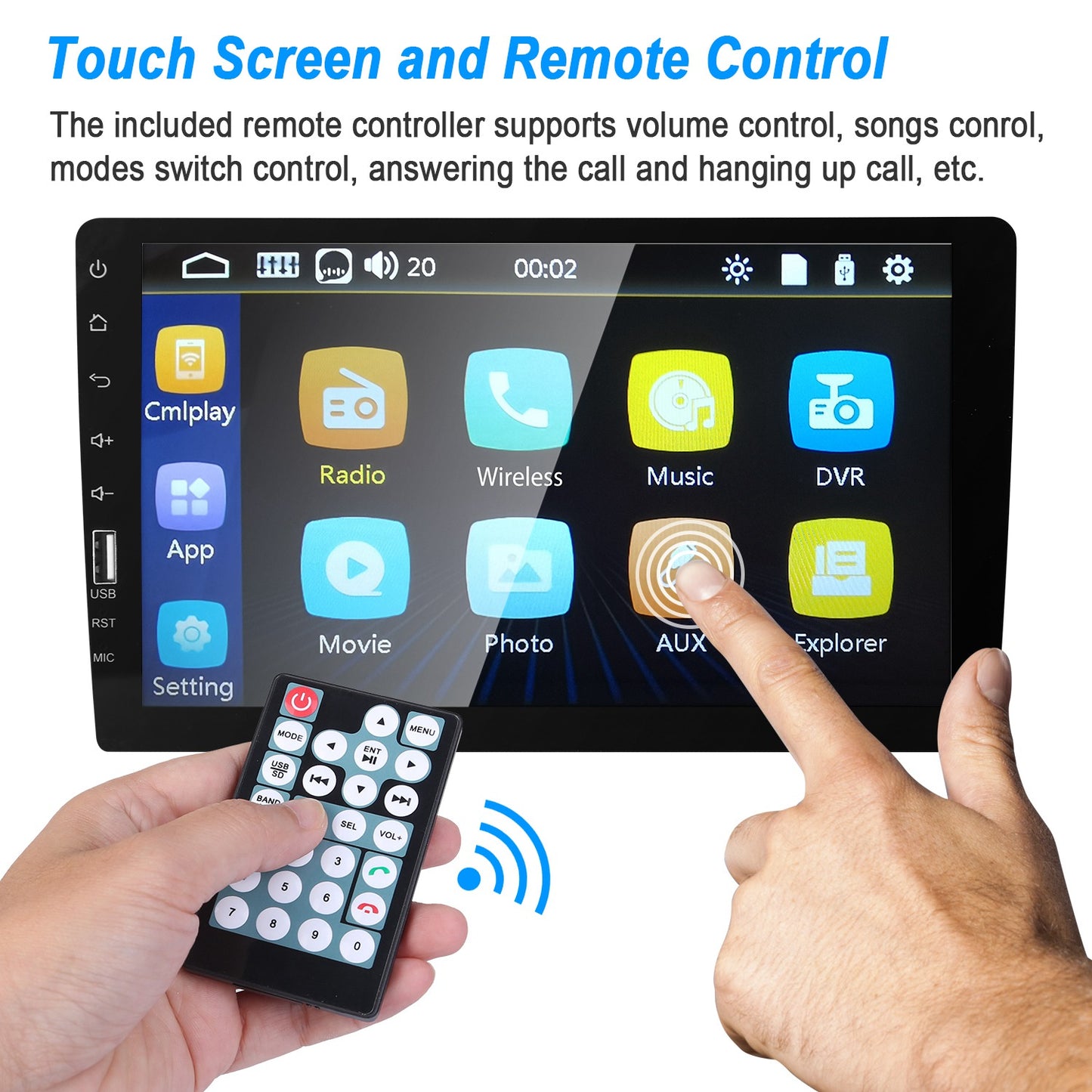 9-Inch Touchscreen Car Stereo with Backup Camera & CarPlay