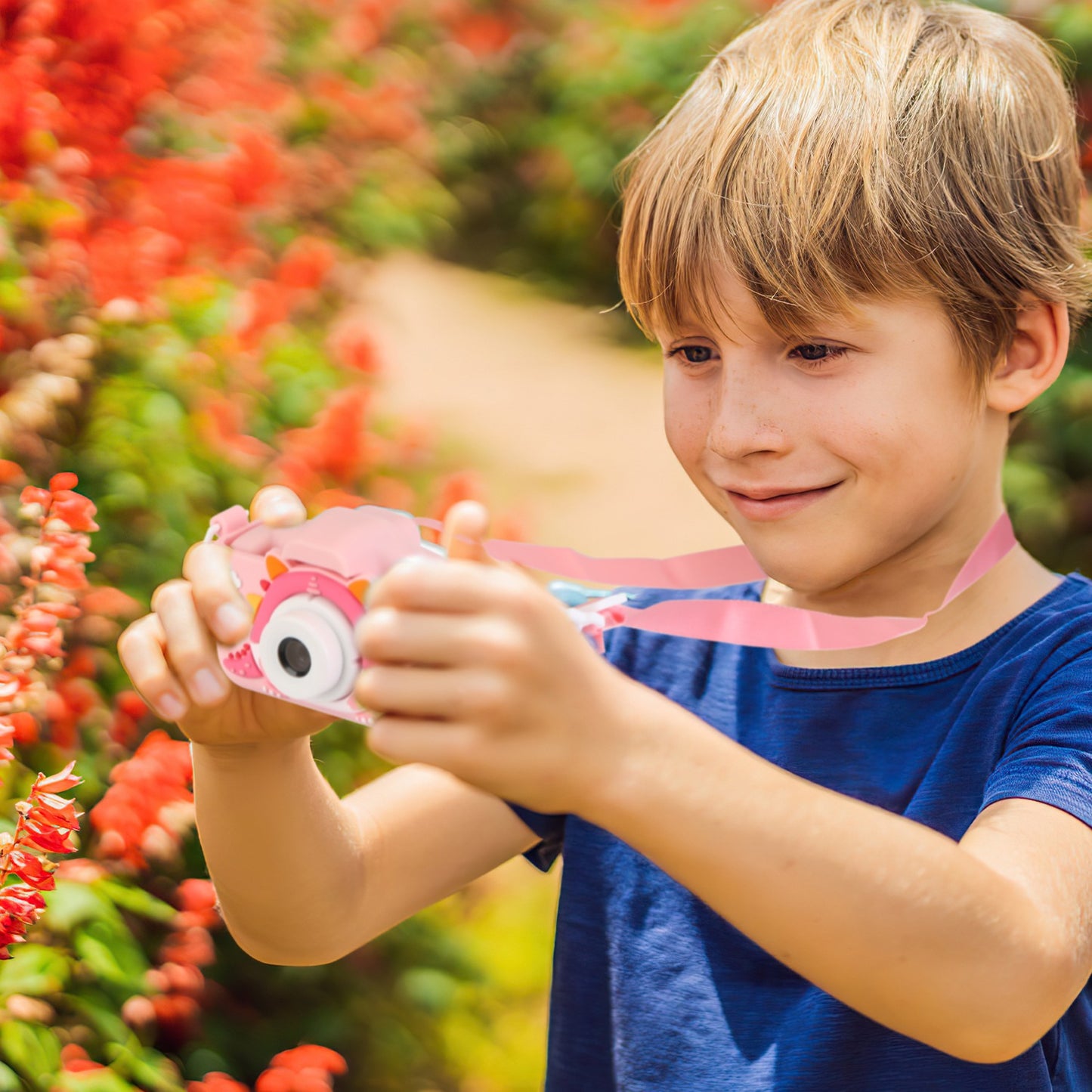 Kids Selfie Camera 48MP 1080P HD with Dinosaur Case
