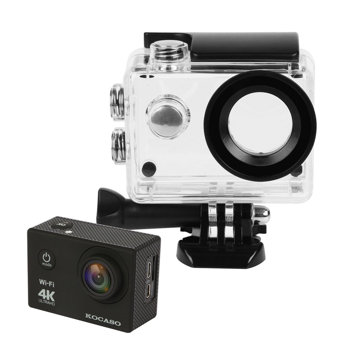 4K Action Camera with 170° Wide Angle Lens and WiFi