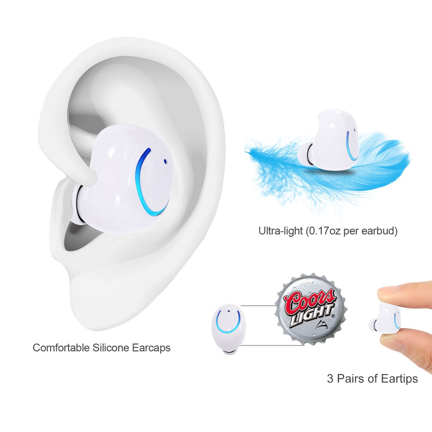 Wireless TWS Stereo Earbuds with Charging Case