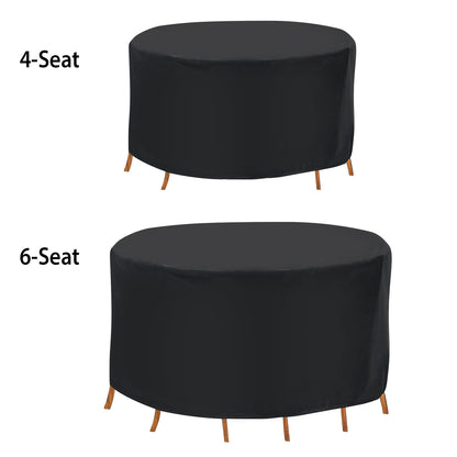 Round Patio Furniture Cover 73x43in - UV & Water Resistant