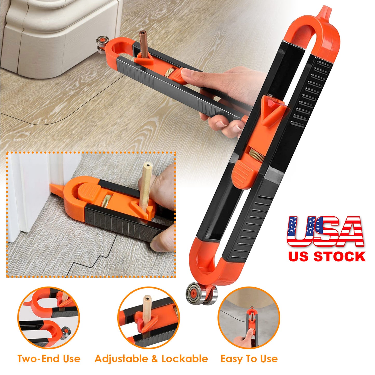 Contour Gauge with Lock for Precise Shape Duplication