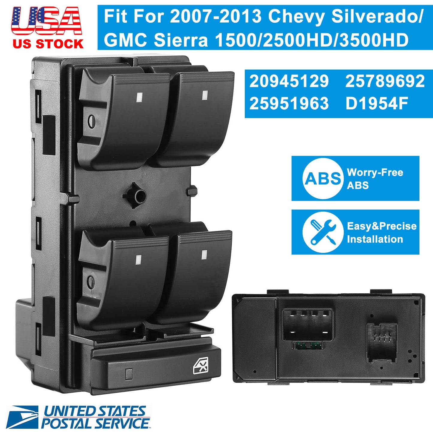 Master Power Window Switch for 2007-2013 Chevy Silverado GMC Sierra