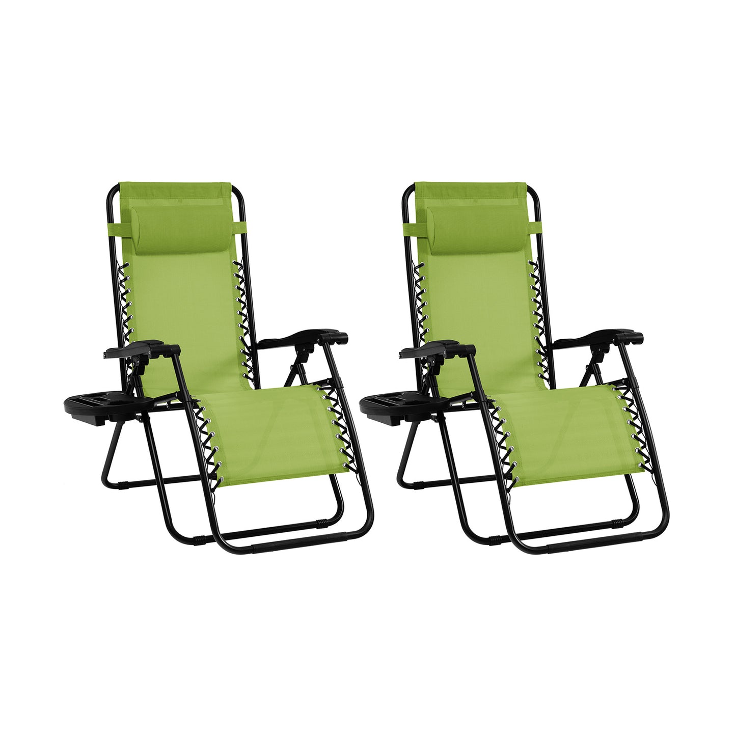 Zero Gravity Folding Lounge Chair Set of 2 with Pillow