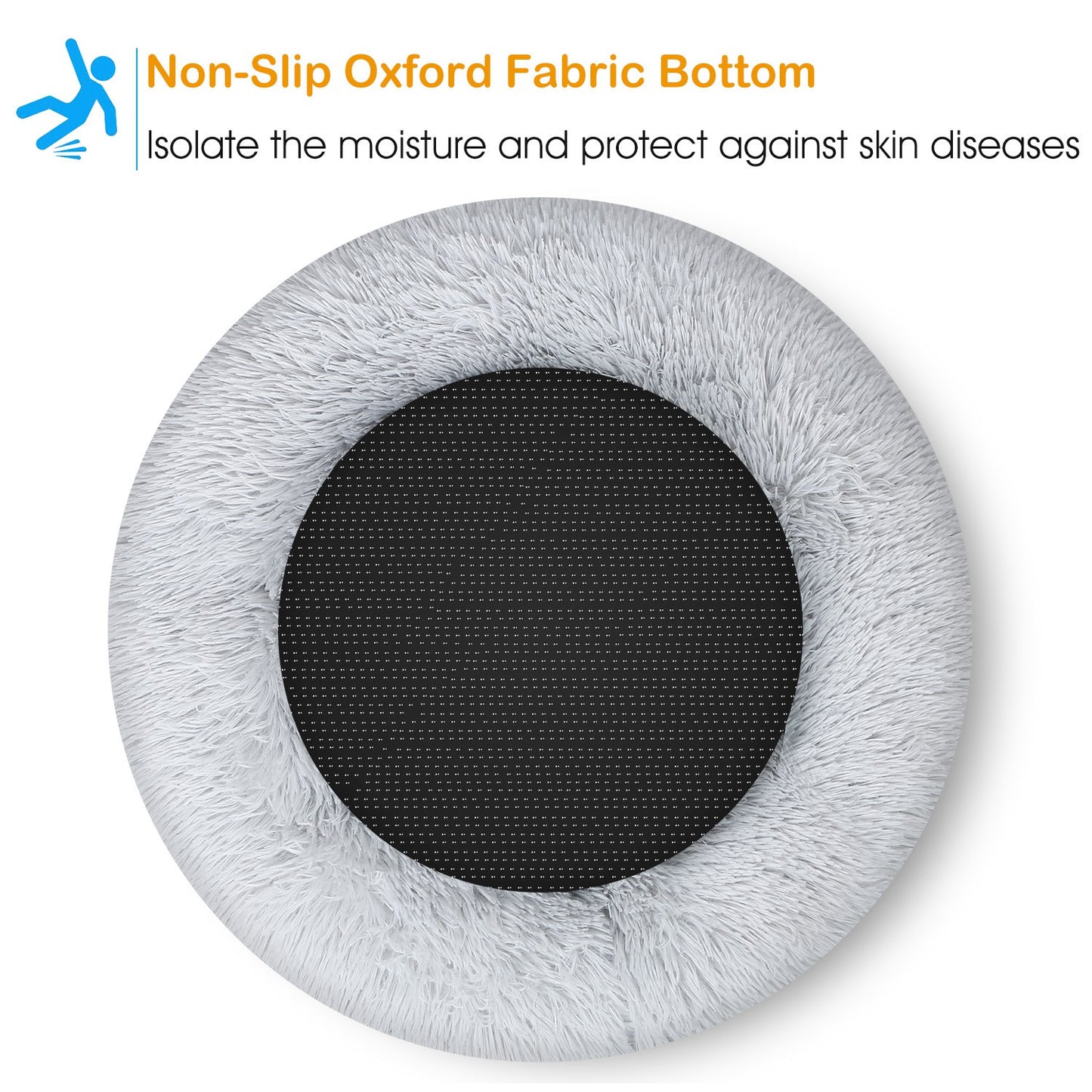 Plush Pet Bed with Raised Rim for Small Dogs & Cats