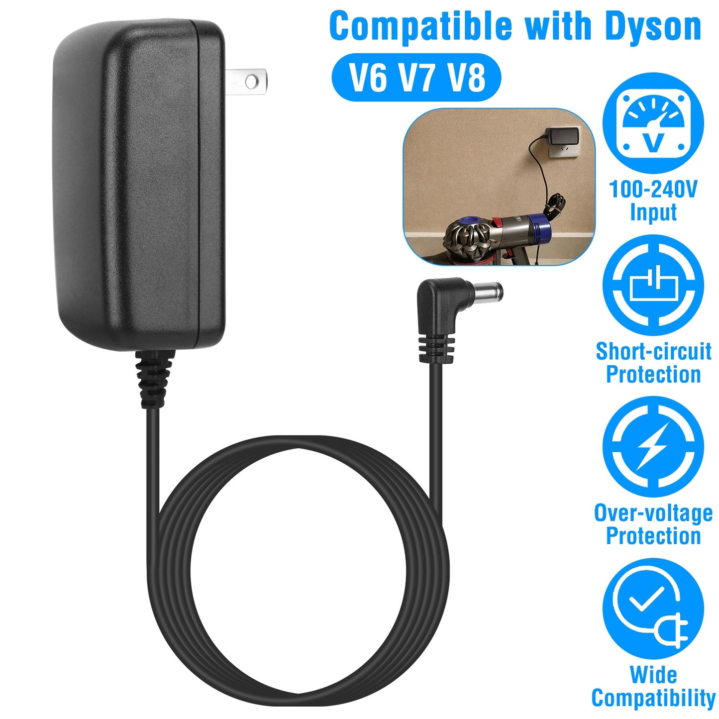 Dyson Vacuum Charger for V6 V7 V8 Series Cordless Models