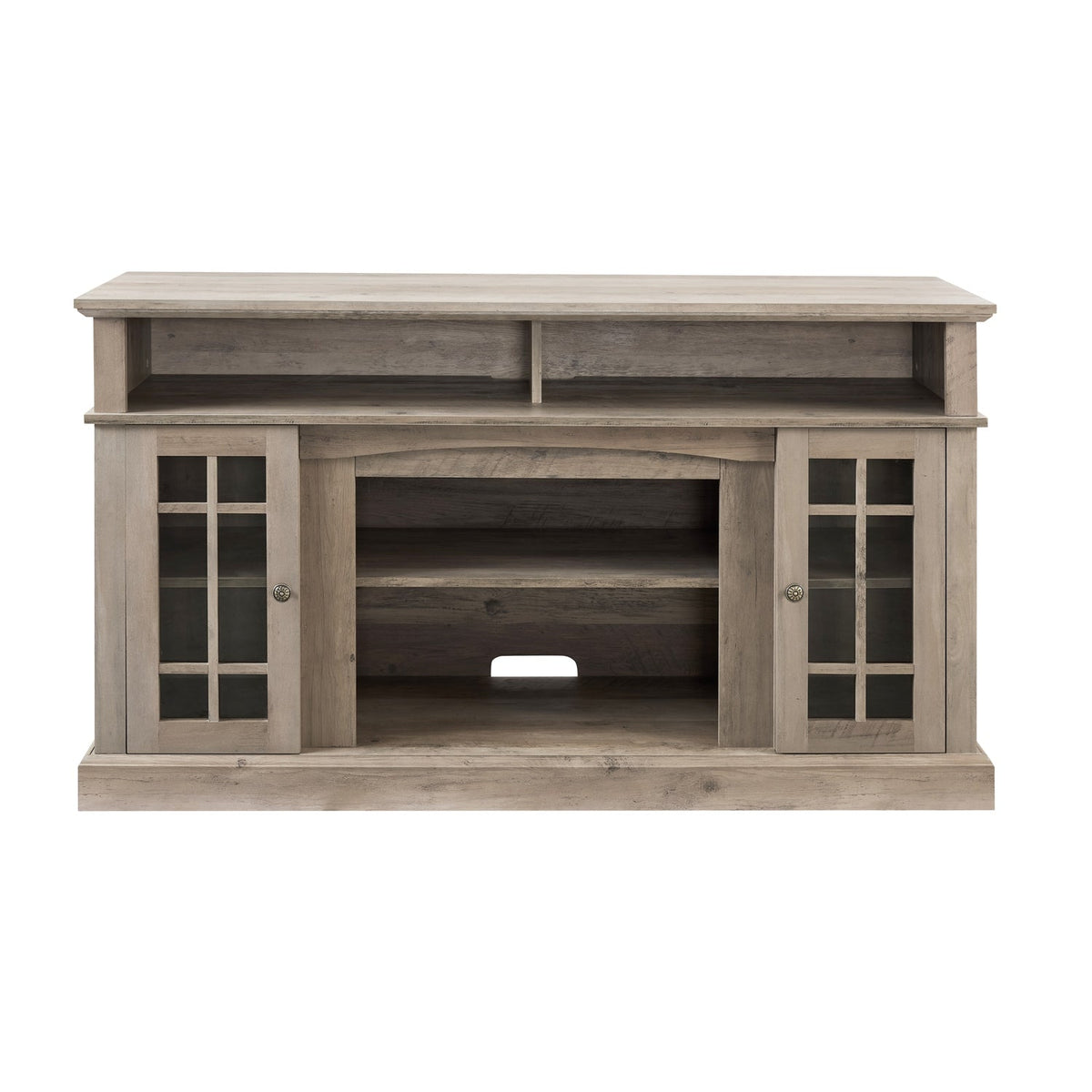 58" TV Stand with Glass Door Cabinets for TVs up to 65"