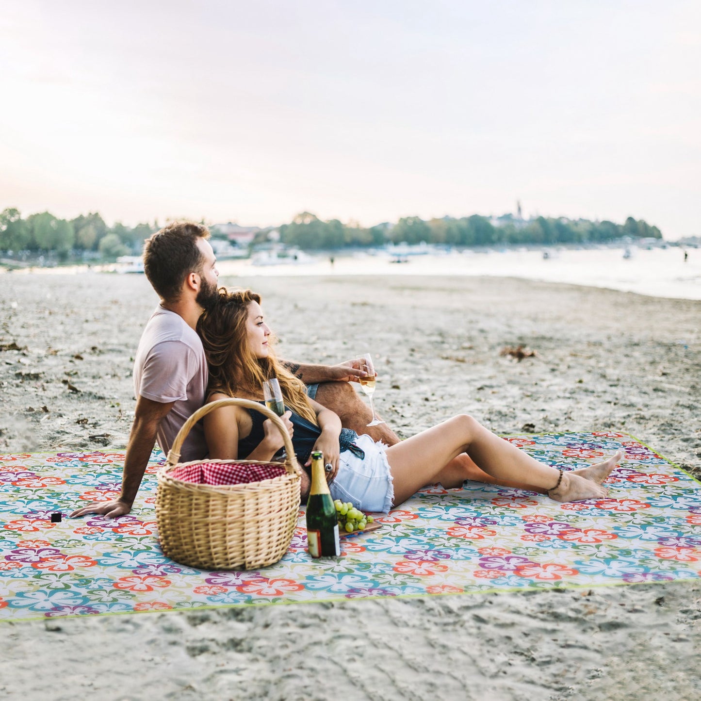 Waterproof Picnic Blanket 60x78 with Carrying Strap