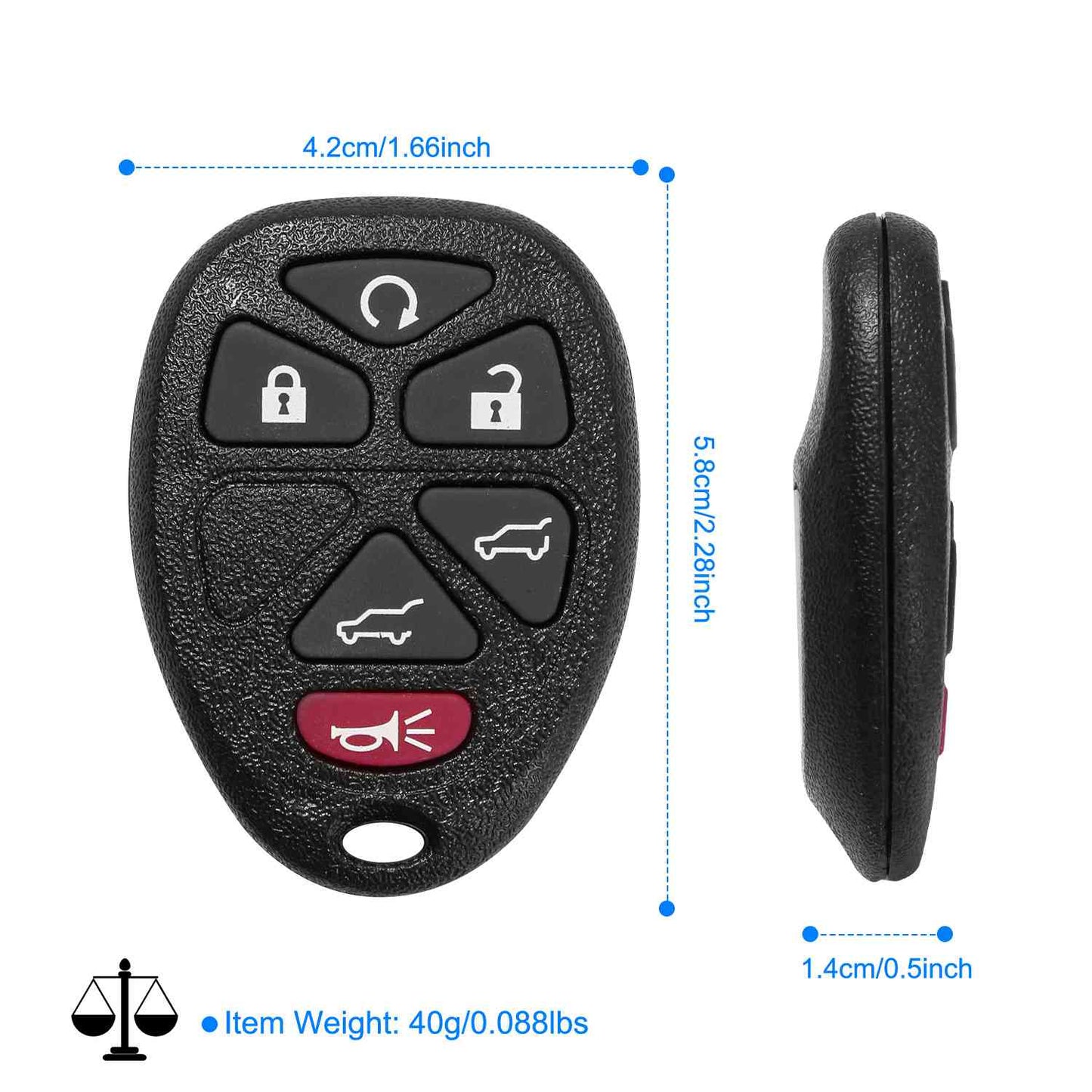 Keyless Entry Remote Key Fob for 2007-2014 Chevy Tahoe (2-Pack)